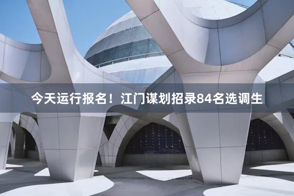 今天运行报名！江门谋划招录84名选调生